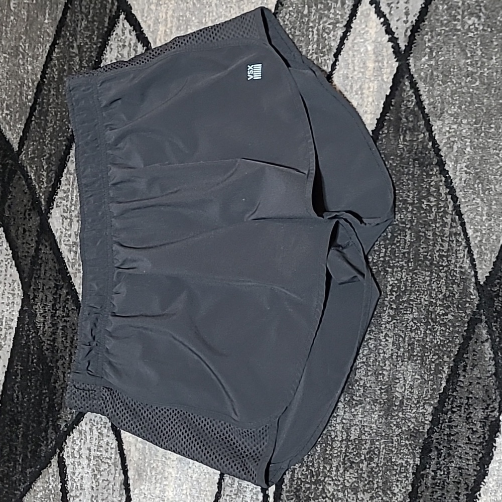 VICTORIA SECRET VSX 2014 LINED MESH LOGO ATHLETIC SHORTS